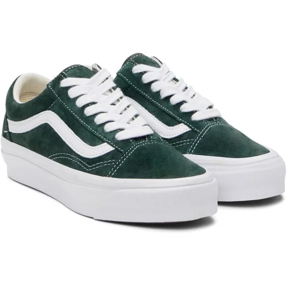 NWT Vans Women's Forest Green Suede Sneakers - Picture 6 of 16